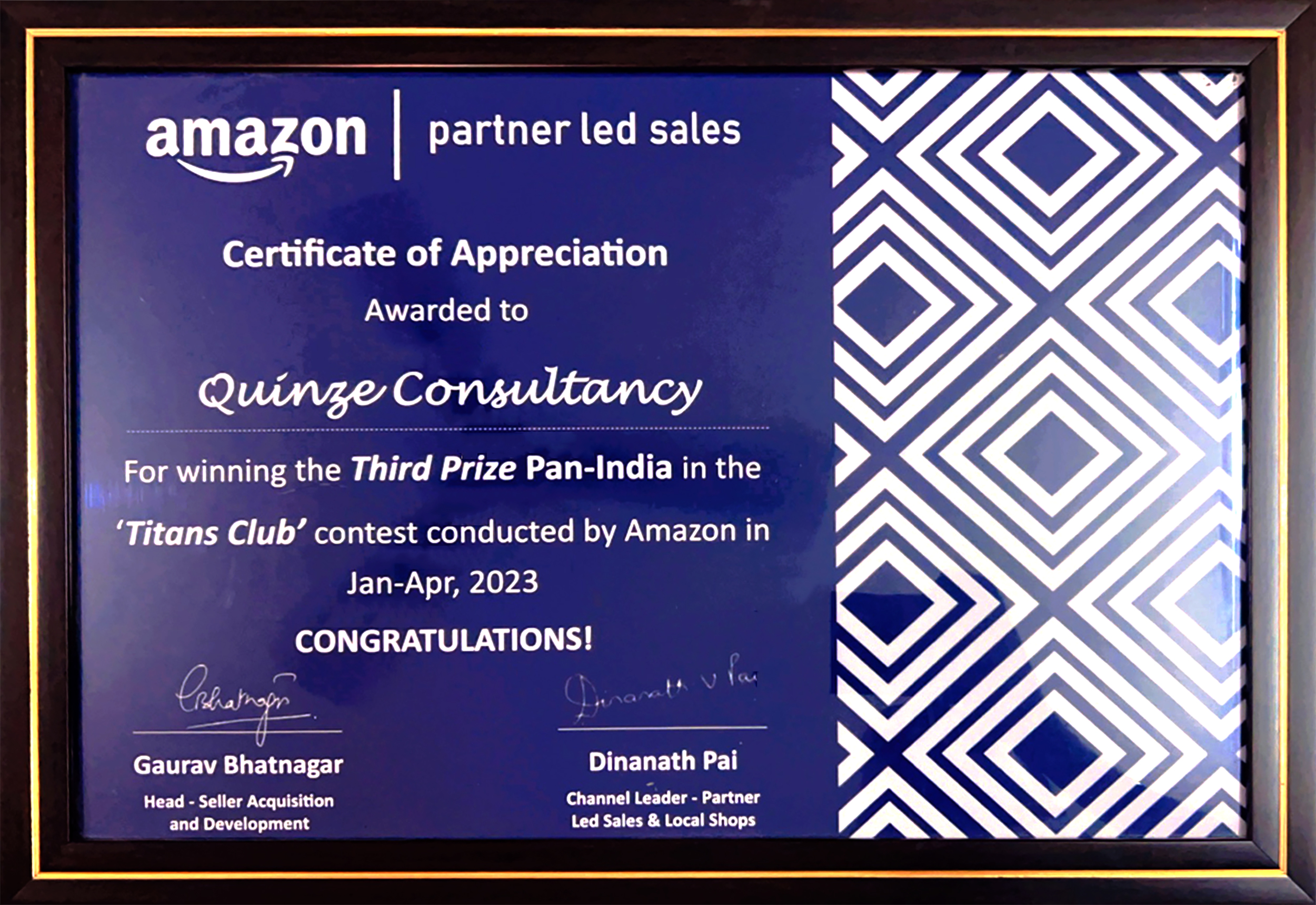 Amazon Award Jan-Apr 2023